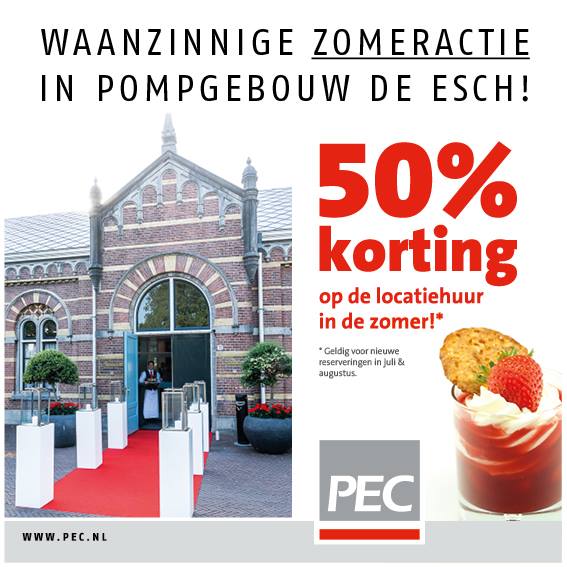 Mis 'm niet: onze waanzinnige zomeractie in <a href="/pompgebouw/">Pompgebouw de Esch</a> !