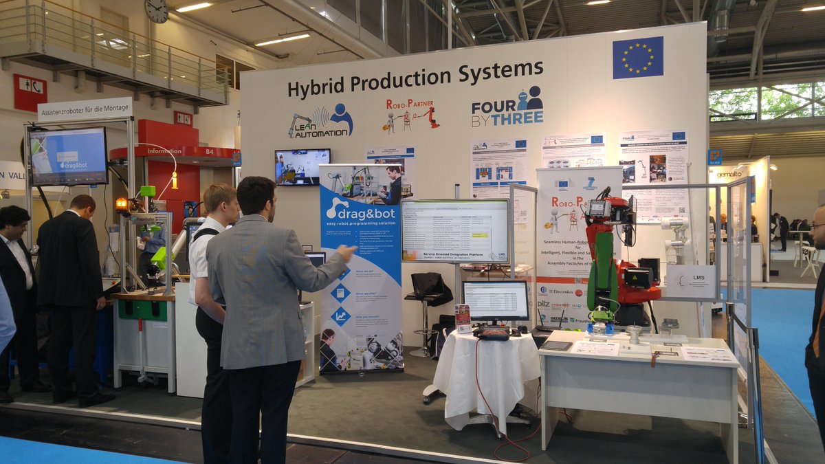 ROBOPARTNER's tweet photo. @ROBOPARTNER at @AUTOMATICAfair (Halle B4, Stand 402) Hybrid Production Systems #robotics #automation @RoboticTrends https://t.co/VLoP1W1oOZ