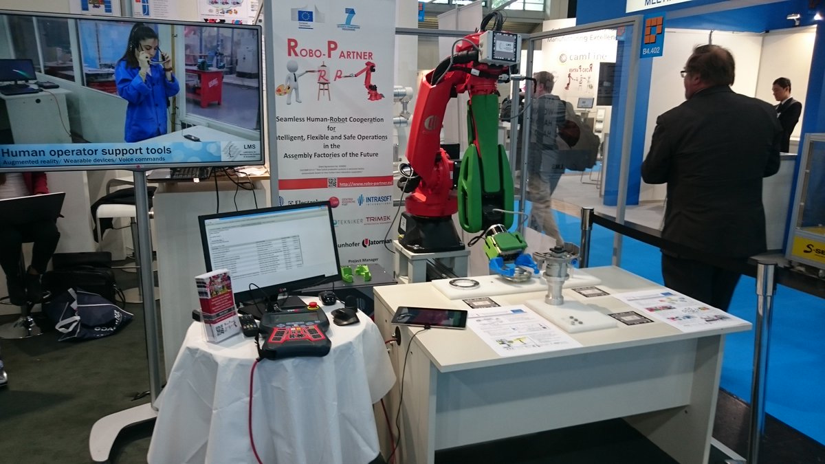 ROBOPARTNER's tweet photo. @ROBOPARTNER at @AUTOMATICAfair (Halle B4, Stand 402) Hybrid Production Systems #robotics #automation @RoboticTrends https://t.co/VLoP1W1oOZ