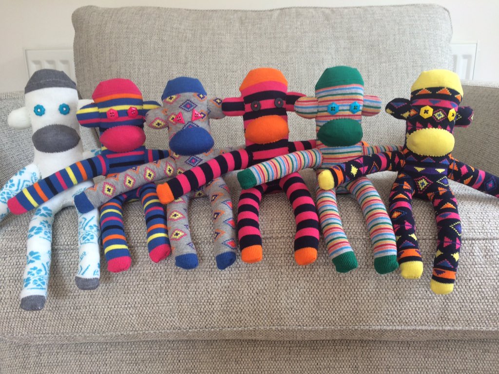 m1ssmonkeypenny's tweet photo. New #sockmonkeys available, 8 each/£10 inc P&amp;P, £1 from each sold donated to @OrangutanFndn https://t.co/hP0bVuaLIk https://t.co/vrWaAdh5Kl