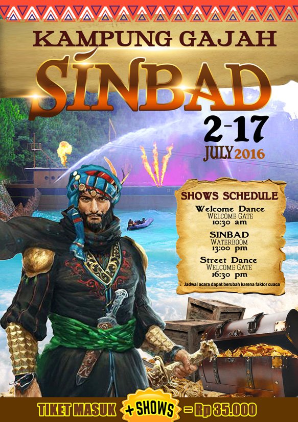 Saksikan "Sinbad" show dengan efek yang atraktif untuk Keluarga Anda sampai 17 Juli 2016