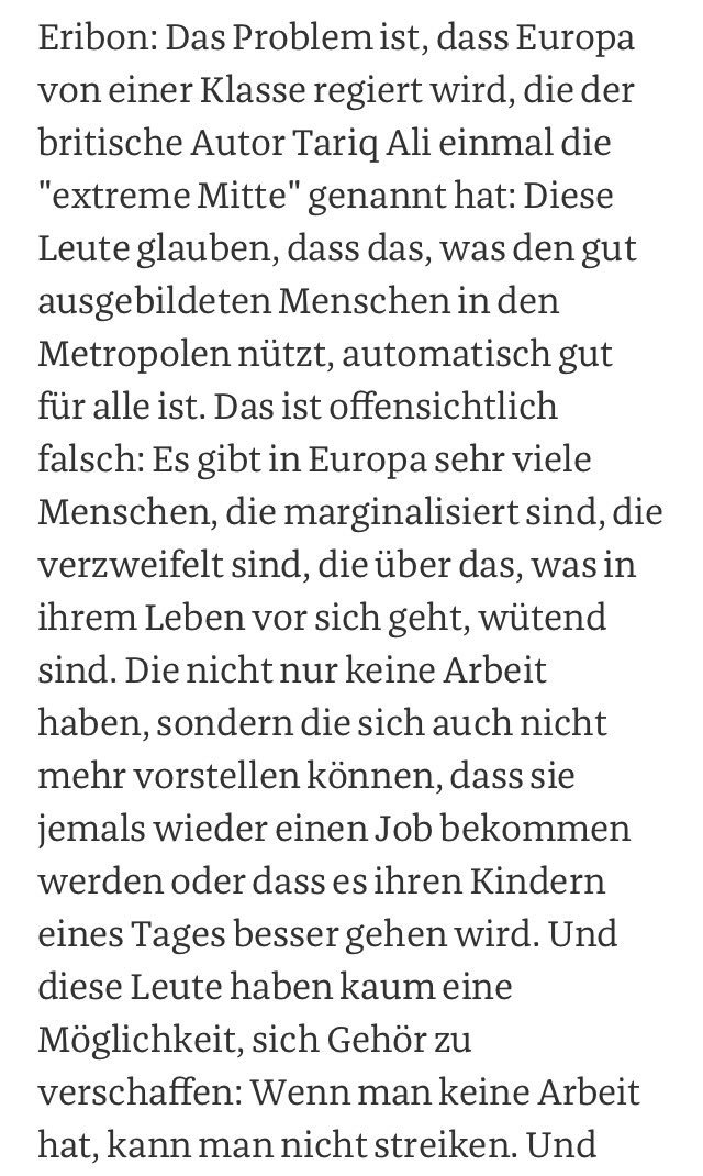Warum sind #AfD, #Brexit und Co in der Arbeiterklasse so erfolgreich? Spannendes Interview. zeit.to/29eE2SS