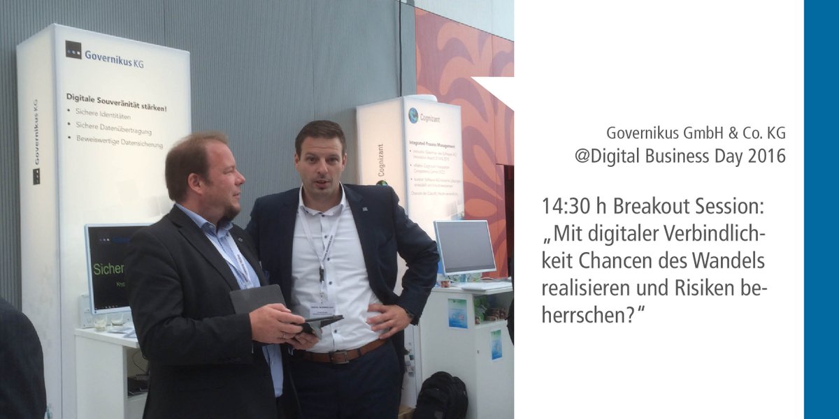 Governikus's tweet photo. #Governikus grüßt vom #DBD16. Mehr zu Chancen u. Risiken des digitalen Wandels um 14:30h in einer Breakout Session. https://t.co/I2VQOrVsNm