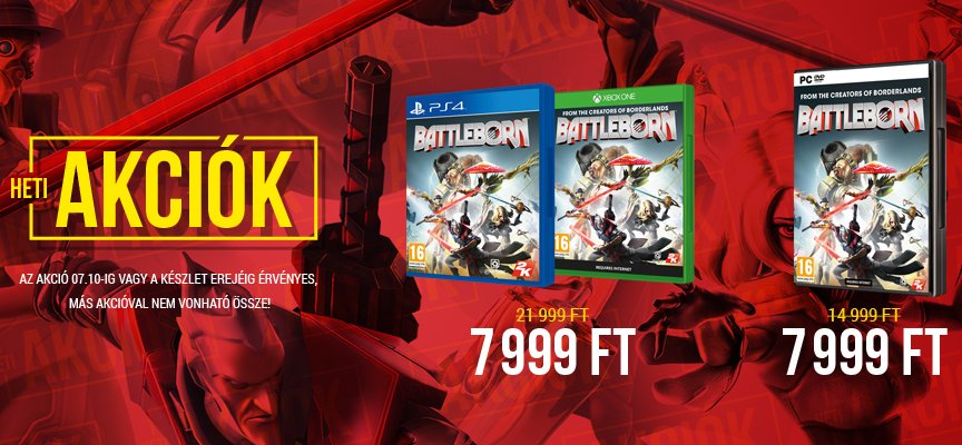 576KByte's tweet image. A Battleborn a héten akciósan vár üzleteinkben és webshopunkban! 576kb.hu/heti-akcio