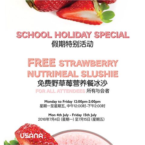 For the next 2 weeks visit our Castle Hill office and get a FREE Strawberry #Nutrimeal Slushie! YUM! #usanaau