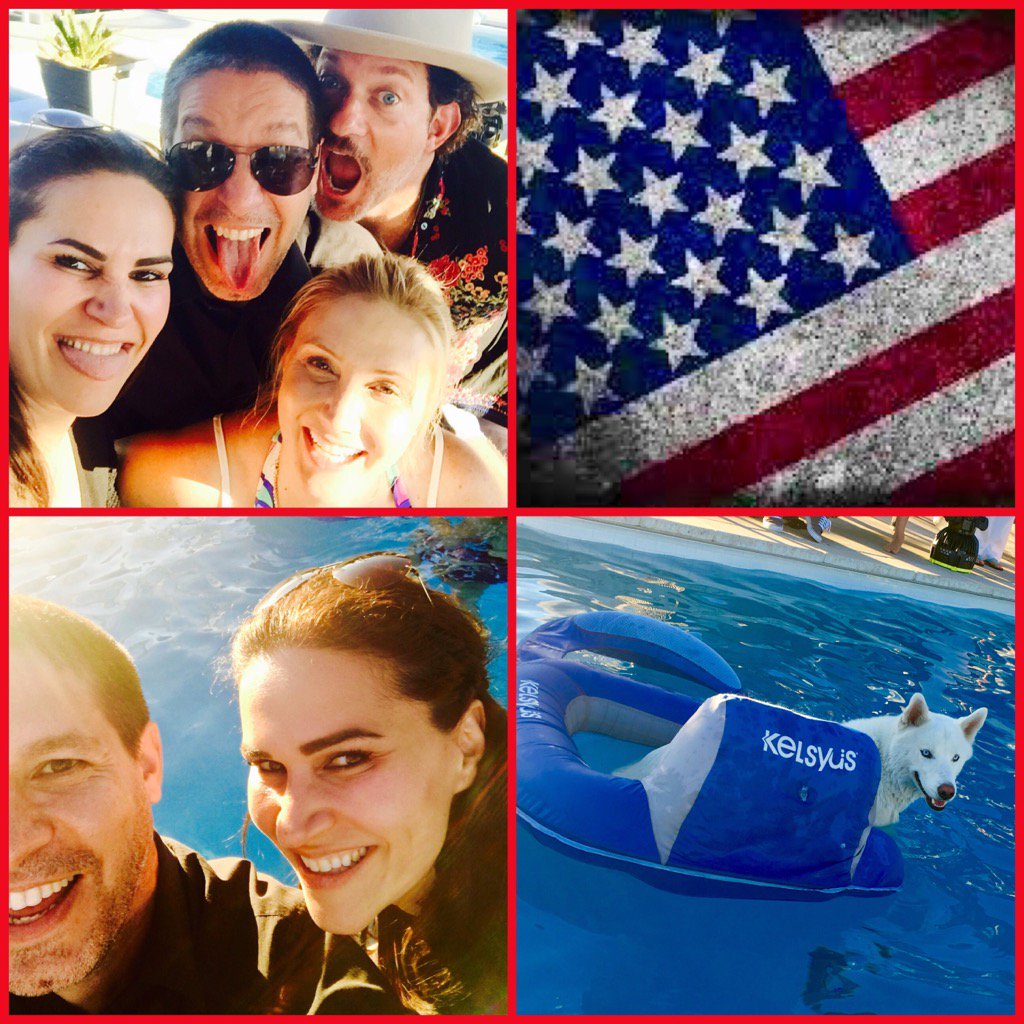 Fun #July4th pool party in the hills - apparently cool enough to be crashed by Ghost, #JonSnow's #direwolf. <a href="/MRrigal/">Rene M Rigal</a>
