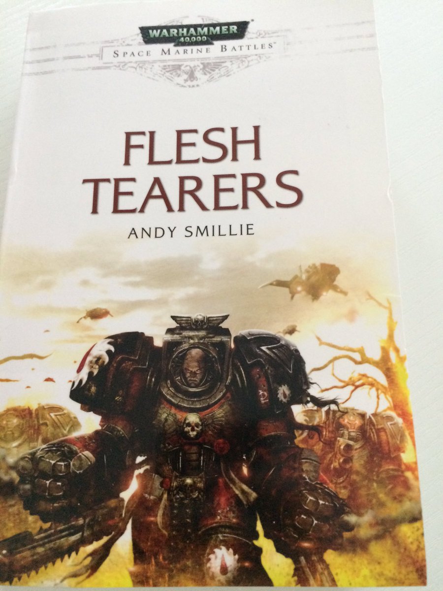 Spontaneously bought this in Waterstones and can't put it down, really enjoyable read #FleshTearers #Warhammer40k
