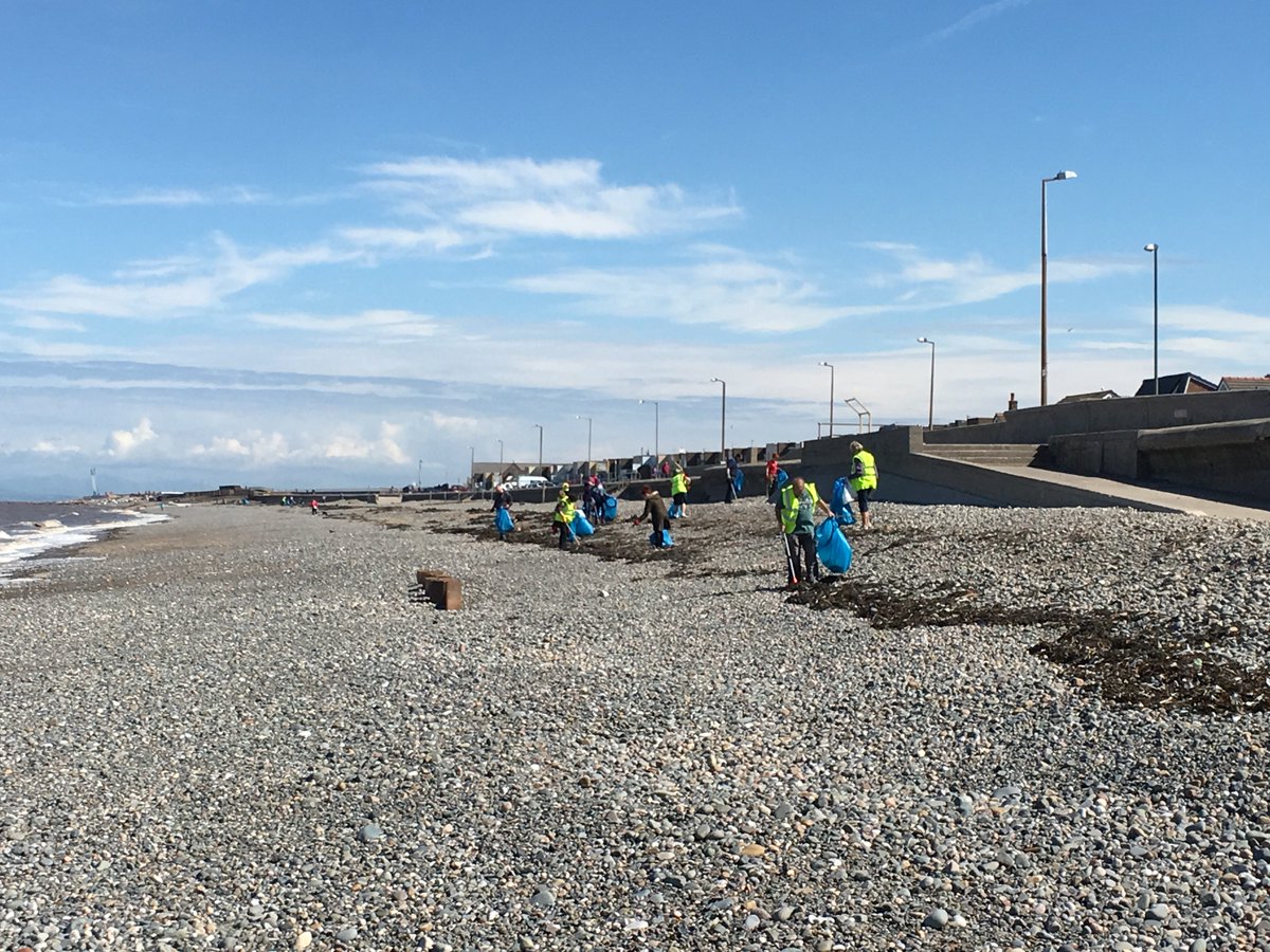 #RossallBeach #volunteers out cleaning the #beach yesterday #volunteersweek
