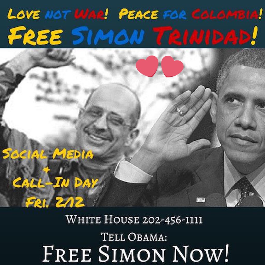 JrapNacional's tweet photo. LoveNot war!Peace for Colombia#LibertadParaSimon #FreeSimonNow #AmandoVenceremos @POTUS @Pontifex_es @JuanManSantos https://t.co/7qLP8UyIzI