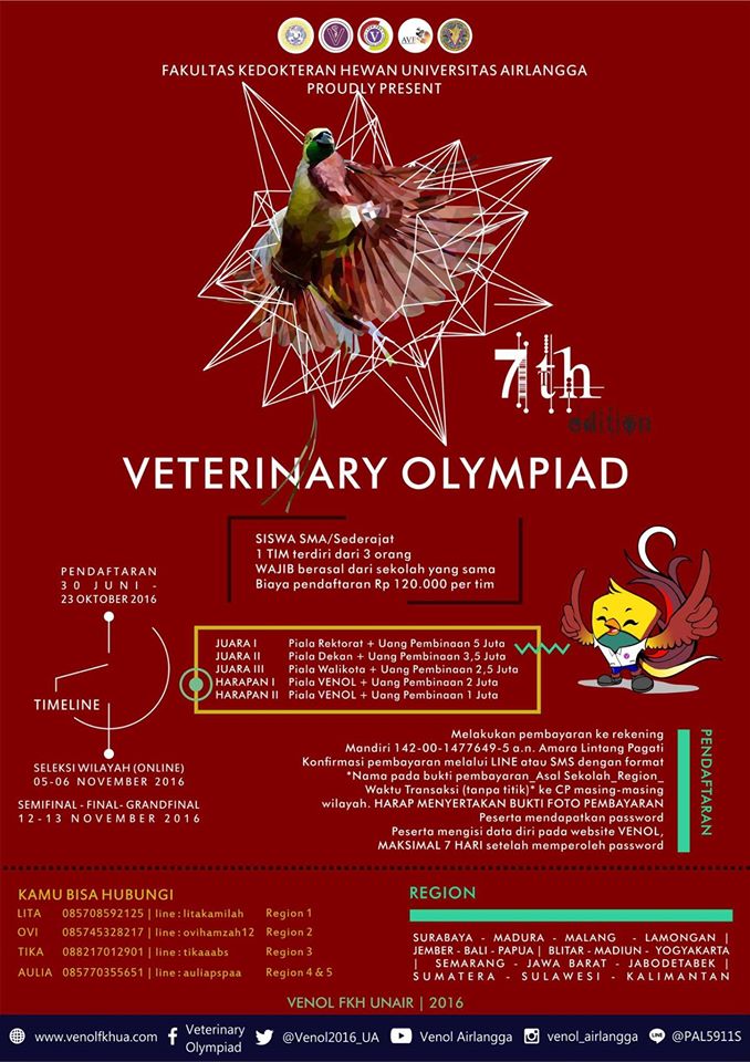 Lafadilla_'s tweet photo. BEM FKH Unair proudly present VENOL 2016 @smancil1 @sman3cilegon @Smanda_Serang @SMAN4KOTASERANG @SMAN5KOTASERANG https://t.co/oxennpP2nA