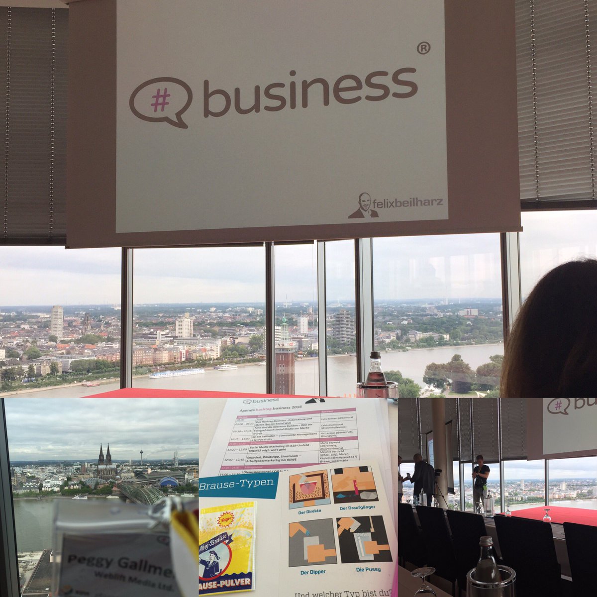 WebliftMedia's tweet photo. Peggy ist heute bei der #hashtagbusiness in Köln bei @beilharz ! Fast über den Wolken 🌤#webliftmedia #agenturleben https://t.co/7yKgtwMKEx