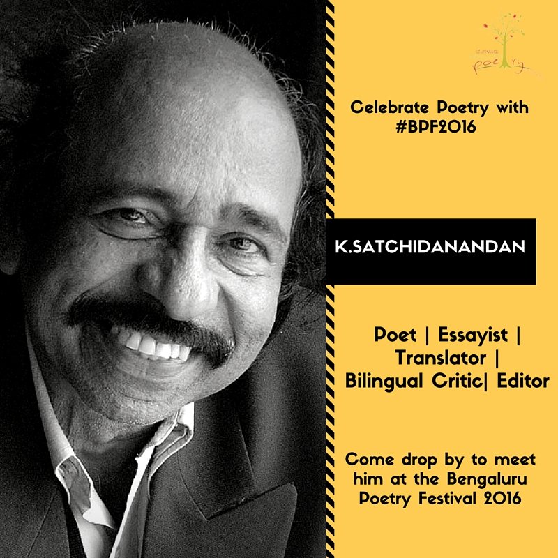 #MeetThePoet K.Satchidanandan at the #BPF2016 #Bengaluru #Poetry #Festival #POETFESTIC #BLRPOETRY #KSatchidanandan