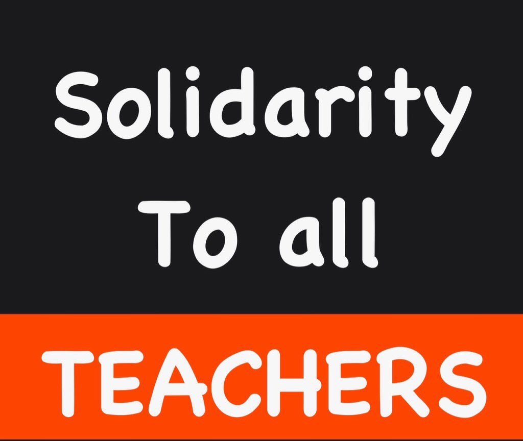 Amethystra80's tweet photo. Full support &amp; #solidarity to all teachers on strike today! ✊🏻

#NUTStrike #ThickyNicky
#TeachersStrike #ToriesOut https://t.co/mpRLm3wJCo