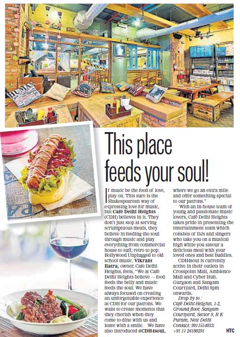 CDHspeaks's tweet photo. Come one and come all to experience the duo delight of food & music with #CDH4Soul. #LoveCDH #cafeDelhiHeights https://t.co/alvf9Gfl3C