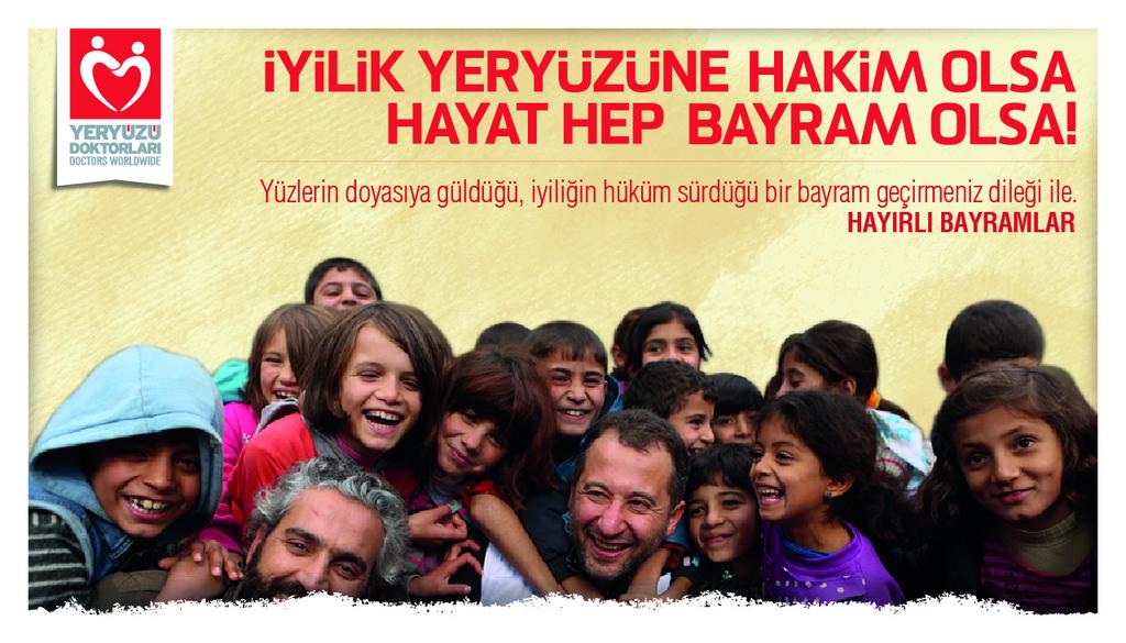 Yüzlerin doyasıya güldüğü, iyiliğin hüküm sürdüğü bir bayram geçirmeniz dileği ile...