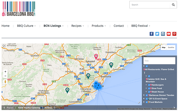 BarcelonaBBQ's tweet photo. #BarcelonaBBQ launch our Listings map (beta) Open-Flame Restaurants, Events, Catering &amp; more https://t.co/jUyPUoJa09 https://t.co/HfjM0JkSDc