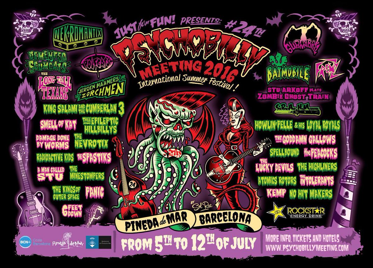HotelStellaSpa's tweet photo. Welcome Psychobillies! Today starts in #PinedaDeMar this original music festival, + info: https://t.co/a2nPIpT4MB https://t.co/kjPJhVFDBo