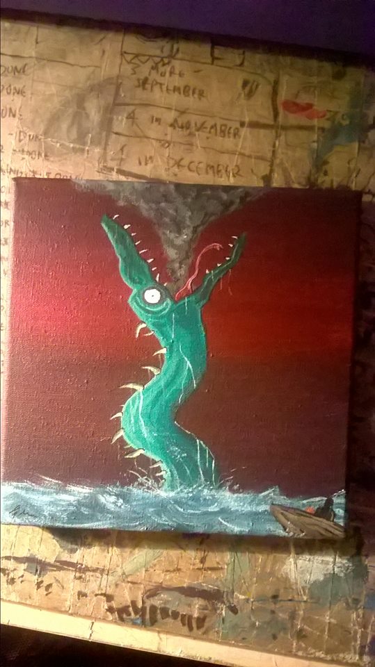 HaggisSlayer's tweet photo. My #painting of #Assipattle & the #Stoorworm for an upcoming #exhibition in #Edinburgh #Scotland. #Myths #Folktales https://t.co/MRiblPHOhr