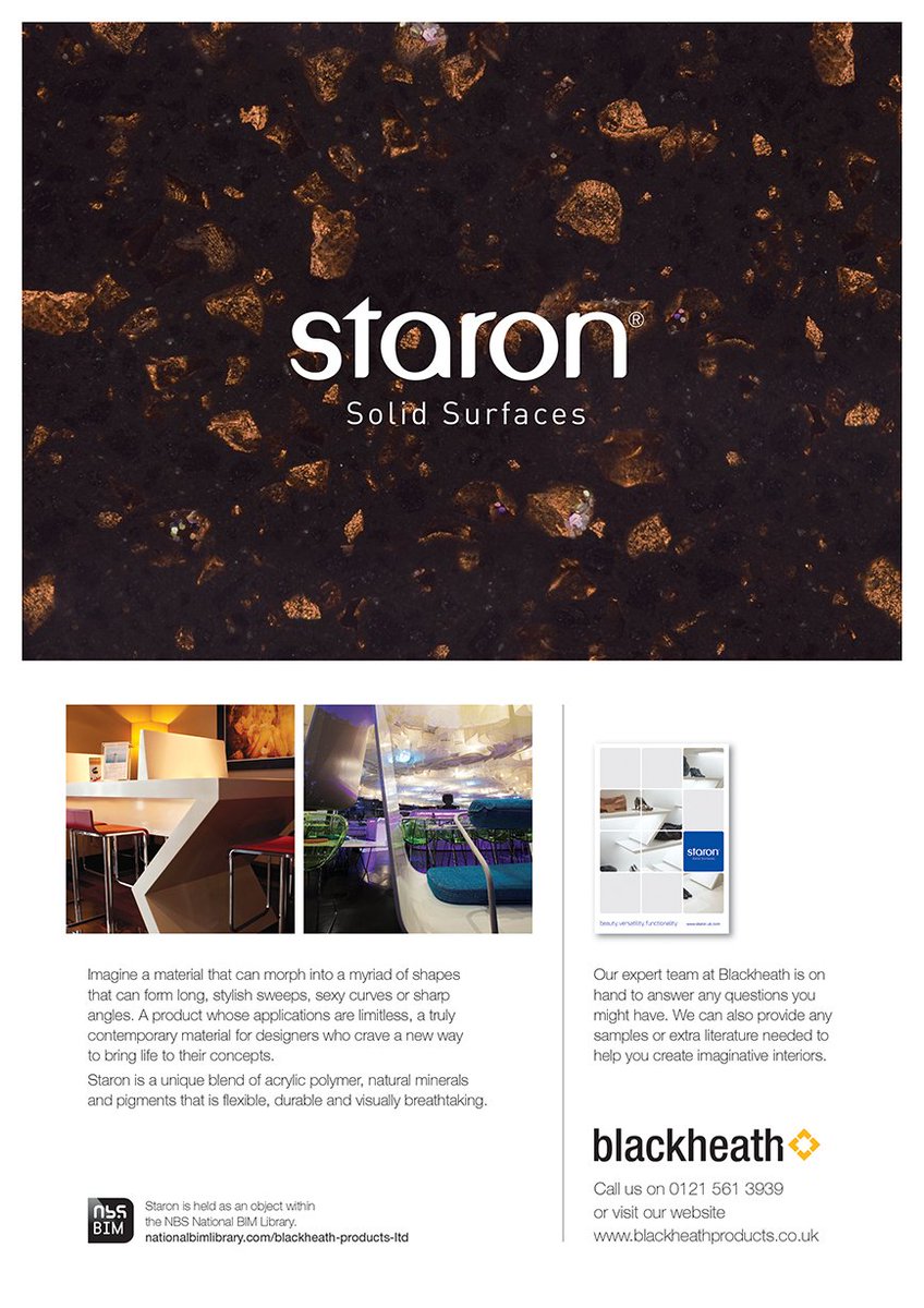 Staron Solid Surfaces are exclusively distributed through the UK &amp; Ireland by Blackheath staron.uk.com