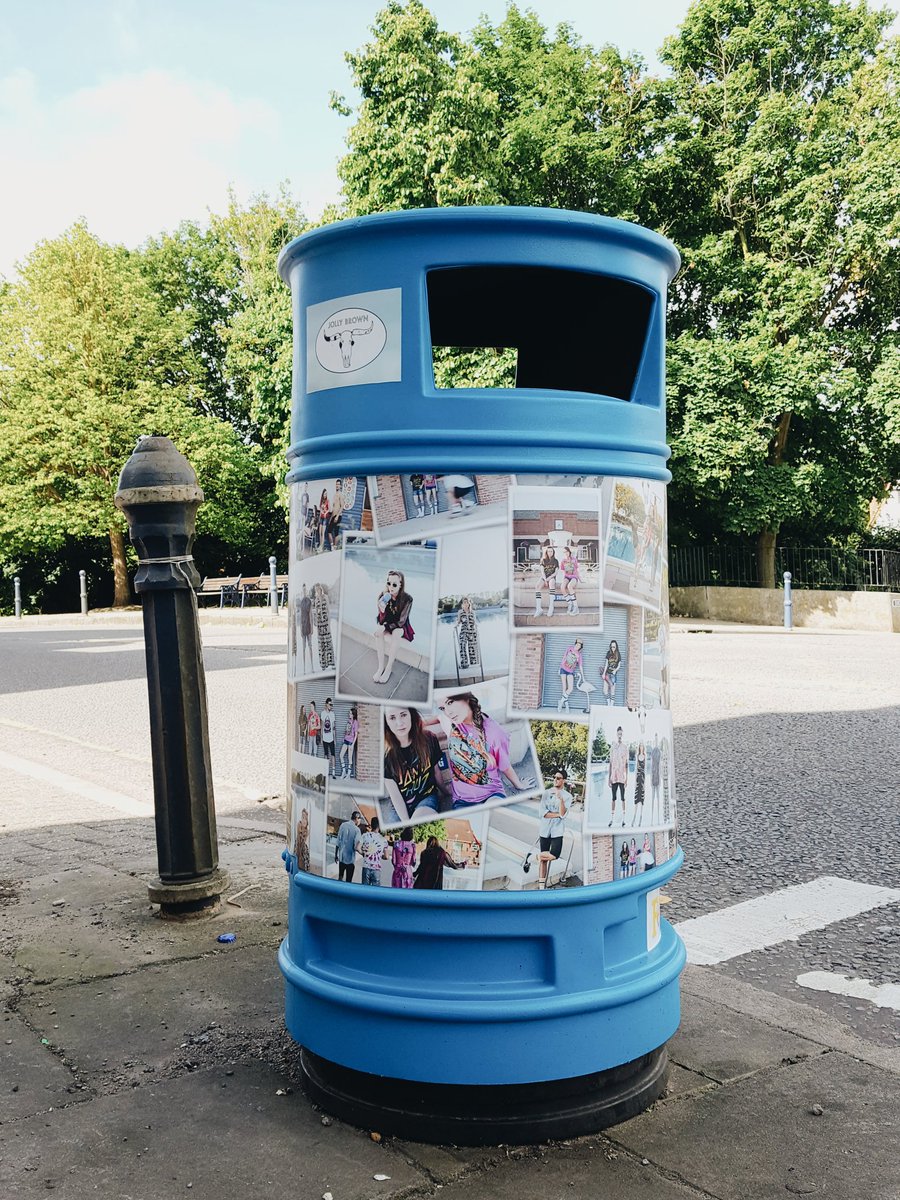 How flippin brilliant is this!? <a href="/JOLLY_BROWN/">JOLLY BROWN VINTAGE</a> used my photos from our summer shoot in #Hitchin 's binstallation!