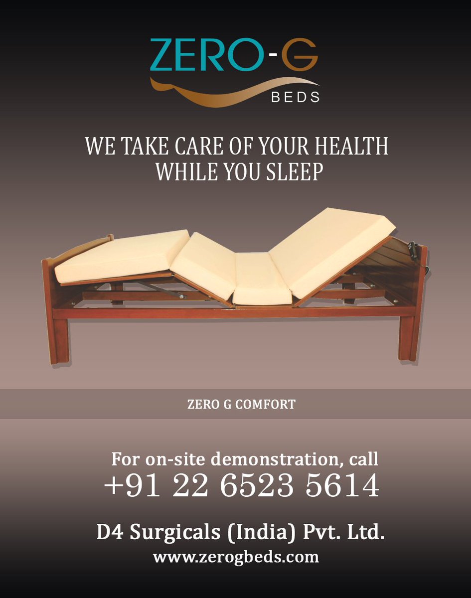 Zero-G Comfort
For more details:-
call us on:+91 22 6523 5614
zerogbeds.com