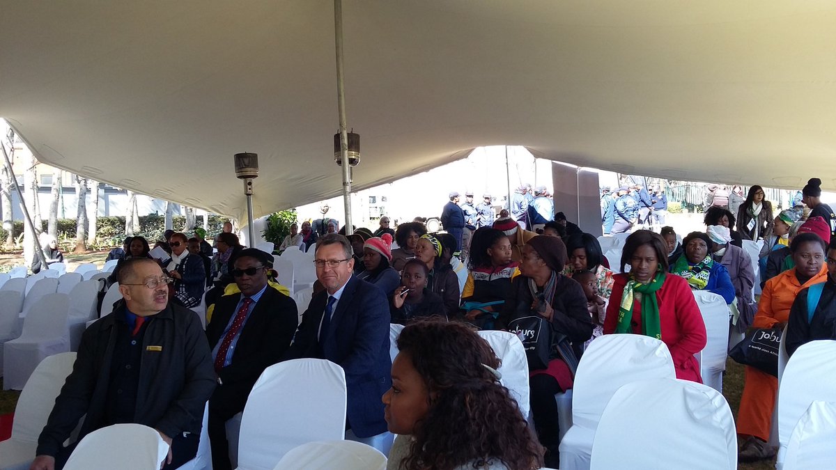 CityofJoburgZA's tweet photo. Unveiling of the Bruma Lake Park about to get underway #BrumaLake #corridorsoffreedom ^NB https://t.co/Vv0tOih0MP