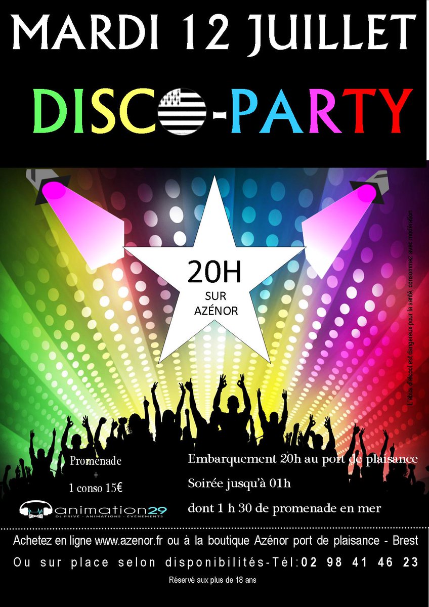 VedettesAZENOR's tweet photo. Venez profiter de Brest 2016 avant tous le monde avec notre Soirée DISCO prévu le Mardi 12 Juillet de 20H à 01H !! https://t.co/KY49KSXJZJ