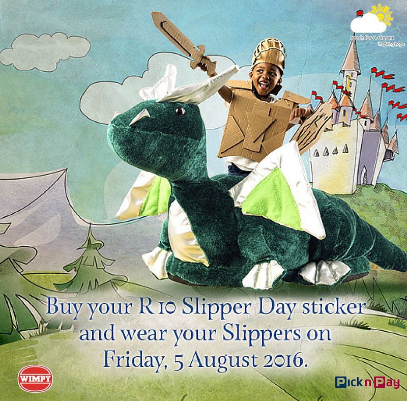 Have you bought your #slipperday2016 sticker? Available for just R10 from any <a href="/wimpy_sa/">Wimpy South Africa</a> or <a href="/PicknPay/">Pick n Pay</a> #inspirehope