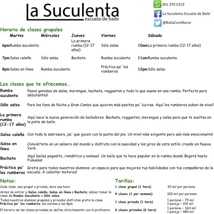 Mi profe <a href="/BailaConMarce/">Marcela Orozco</a> acaba de abrir su escuela "La Suculenta" y esta semana hay clases gratis. Pillen: