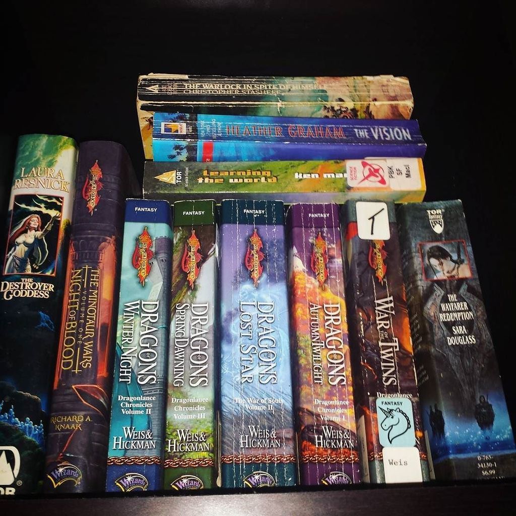 BunnyCates's tweet photo. How about a #fantasy #bookshelf from the #office today... #books #bookstagram #booksofinst… https://t.co/wPRwJm796H https://t.co/oUzgs0msbb