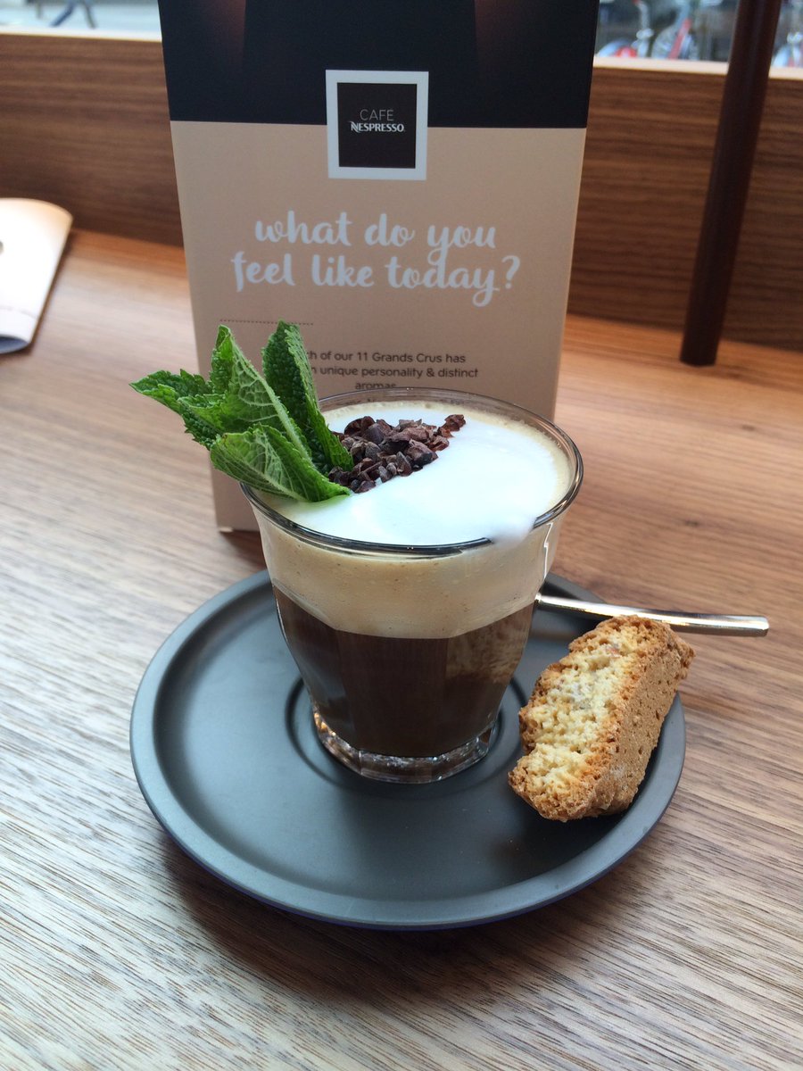 fionajmac's tweet photo. Trying out @NespressoUK in London for the first time! #sofarsogood #coffee #cortado https://t.co/LkdJFFq49h