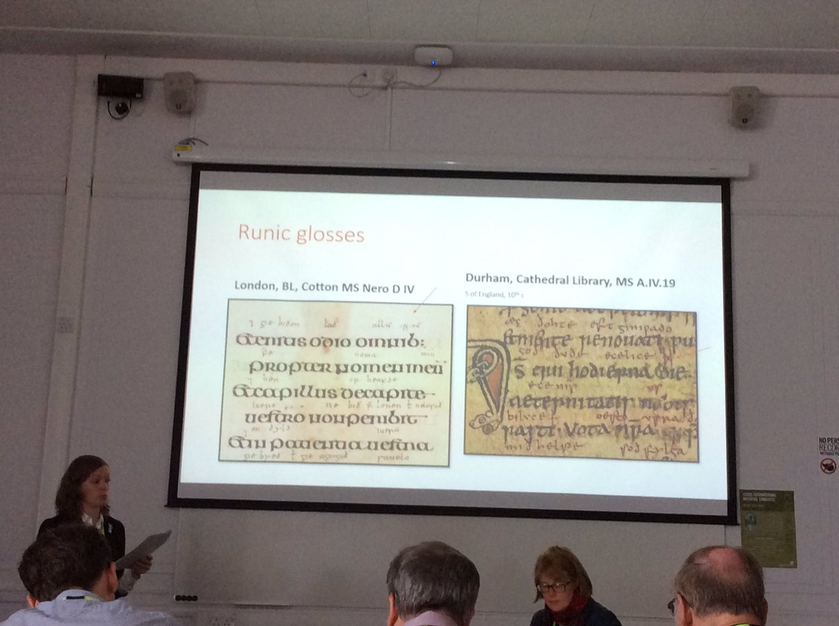LangChart's tweet image. Runes in OE glosses to Latin texts show us all three systems working together #s612 #IMC2016