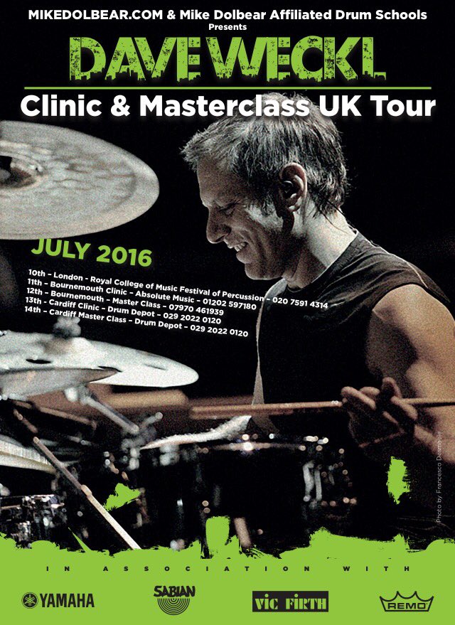 mikedolbear's tweet photo. Next weeks @davewecklmusic clinics and masterclass's are ALL SOLD OUT 👏 #ShouldHaveBeenQuicker https://t.co/JmddZCVLOt