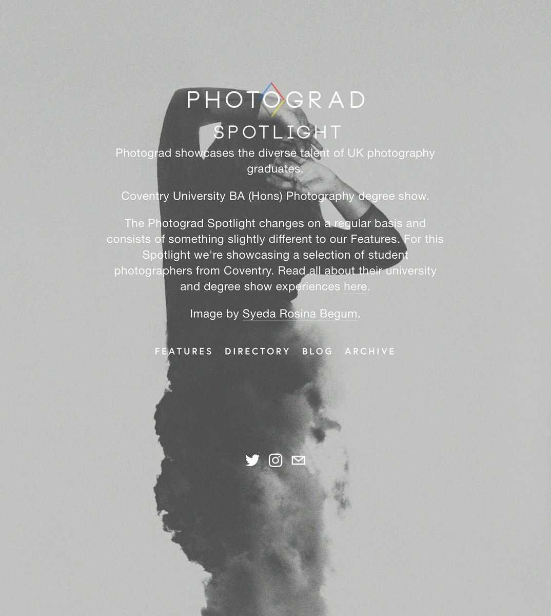 _photograd's tweet photo. On the #Photograd Spotlight right now! @insitecu #photography #degreeshow images and review! https://t.co/NojagY1OHw https://t.co/bT2iubPmiw