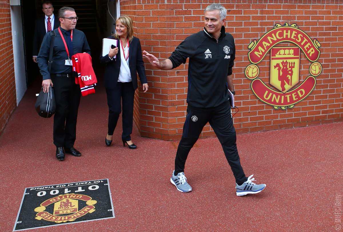 ManUtd's tweet photo. Our new boss at the Theatre of Dreams... #mufc https://t.co/vMZykH8jdS