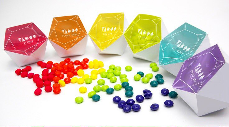 Todays #sweets #packaging #inspiration ... #colour #coded #confectionery #bring the #rainbow
