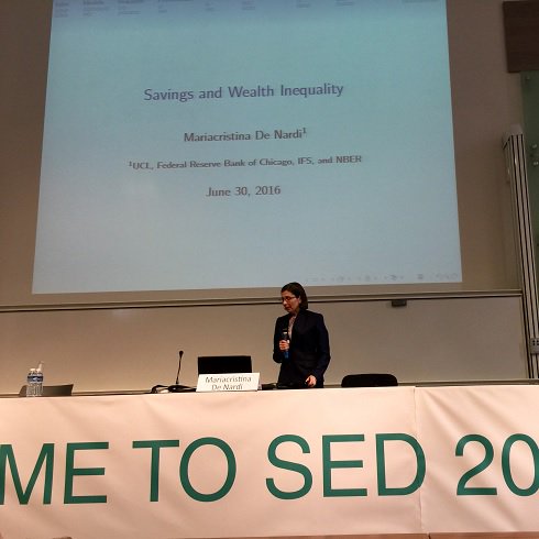 EconUCL's tweet photo. Slides from Mariacristina De Nardi keynote at #SED2016 now available here https://t.co/PvwnhjWXRQ https://t.co/OZUwUGWnT4