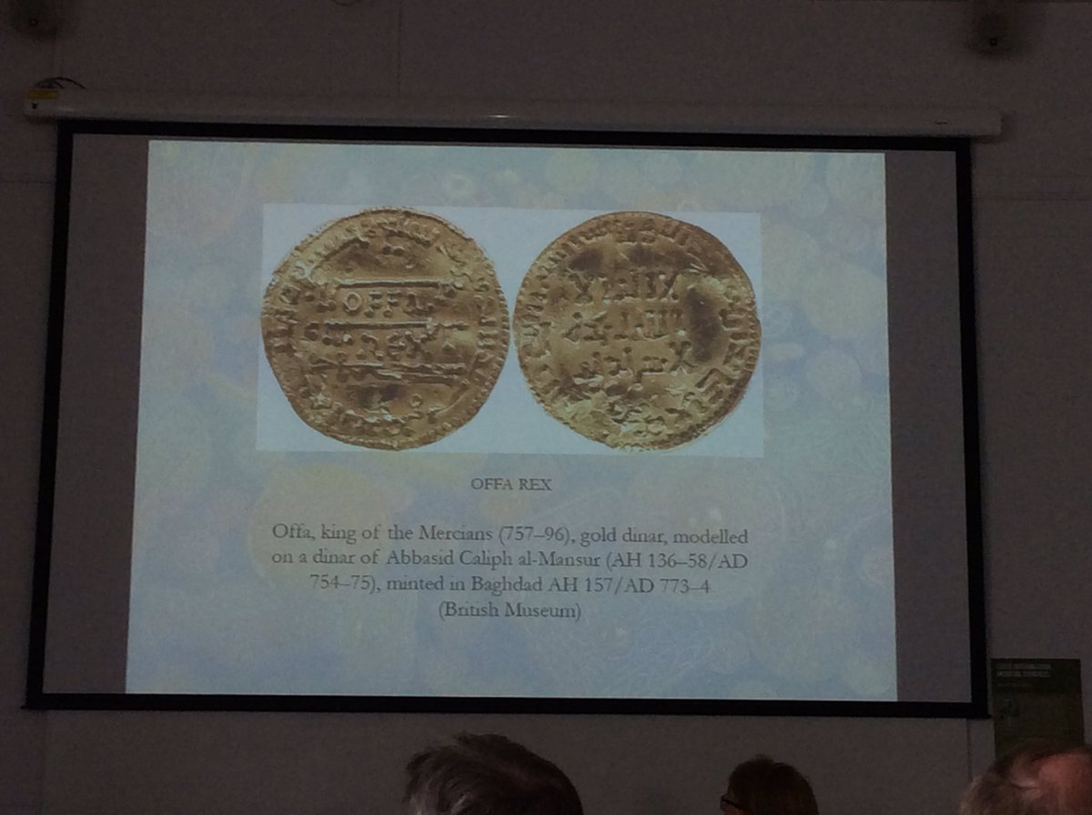 LangChart's tweet image. 'Offa' upside down among Arabic on the same coin. Maker was unfamiliar w/ Arabic @Rory_Naismith  #IMC2016 #s612
