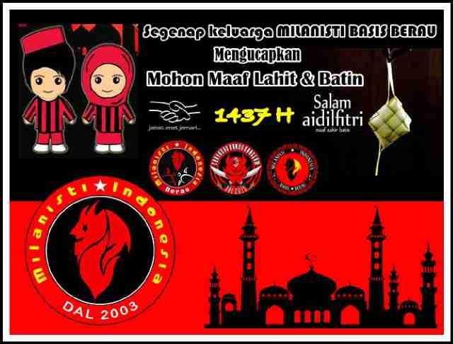 Keluarga besar <a href="/MIBerau/">Milanisti Berau</a> mengucapkan selamat  lebaran cc : <a href="/MilanistiOrId/">Milanisti Indonesia</a> <a href="/MI_SezSamarinda/">Milanisti Samarinda</a>