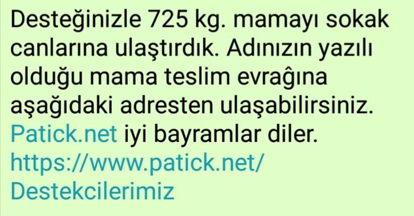 patick.net/Destekcilerimiz
#RamazanBayramıMesajım