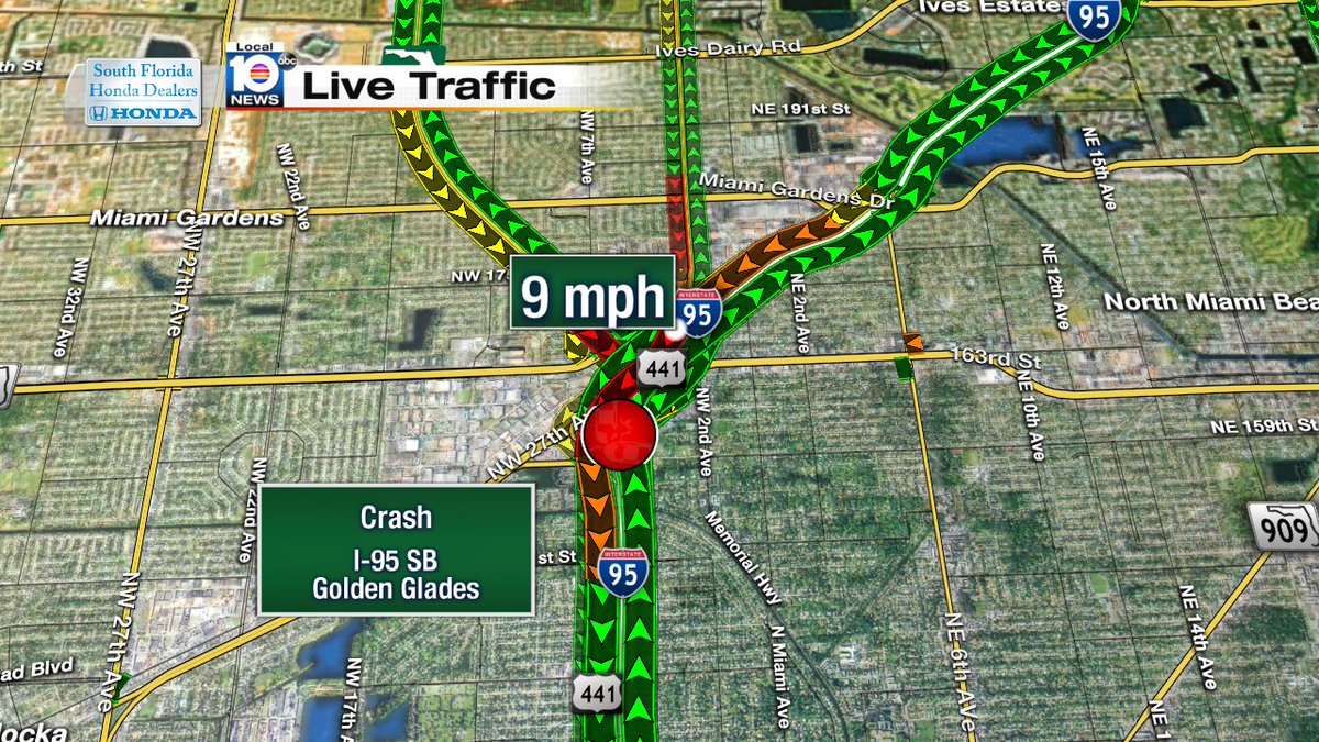 Crash on I-95 SB & Golden Glades #TRAFFIC #MIAMI https://t.co/zMYG78FYBD