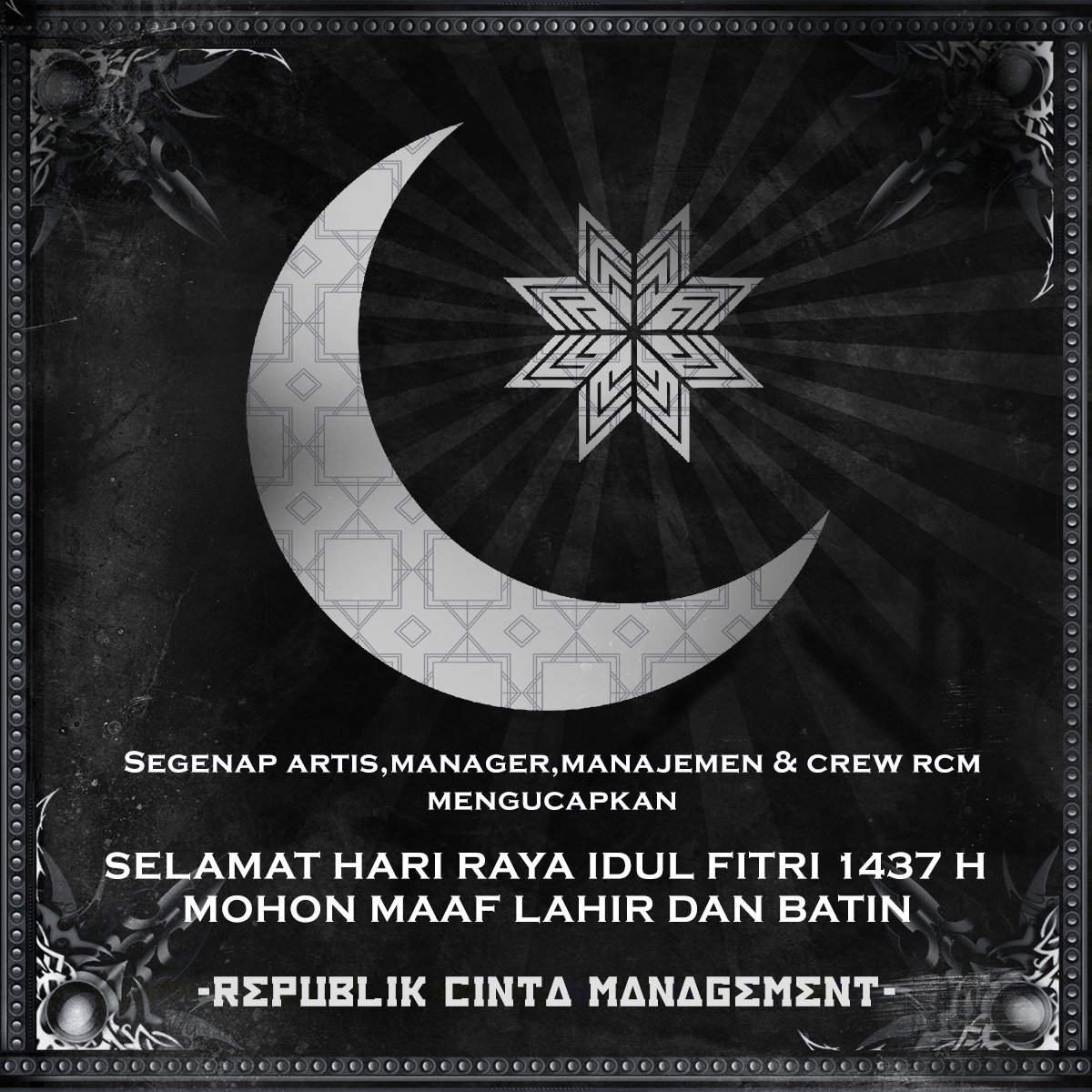 SELAMAT HARI RAYA IDUL FITRI 1437 H, MOHON MAAF LAHIR DAN BATIN - RCM