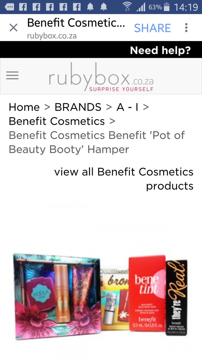 Anne1960B's tweet photo. @rubybox_beauty  @BenefitBeautySA https://t.co/jc2LnJ4leL
