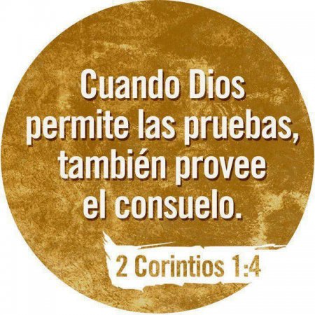 oscararenas11's tweet image. La frase del día: "Cuando Dios permite las pruebas, también provee el consuelo." 2 Corintios 1:4. Feliz Martes.