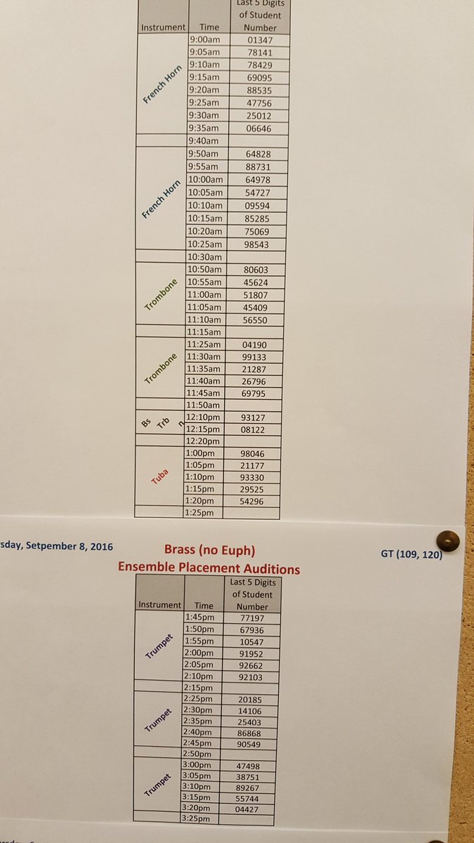 UofTBrass's tweet photo. Just when you started to get used to the relaxing summer routine....ensemble audition times are up!!!! https://t.co/MTAdD4Hr3H