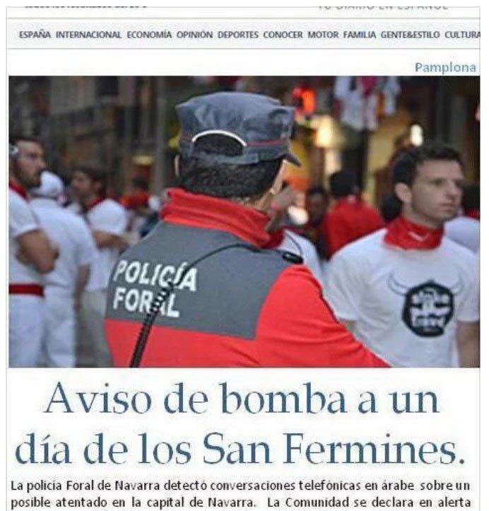 policiaforal_na's tweet photo. BULO 🔊🔊 Totalmente FALSO! Se trata de un montaje. #StopBulos #Fake #QueNoNosAmarguenLasFiestas https://t.co/tzyTRXFr72