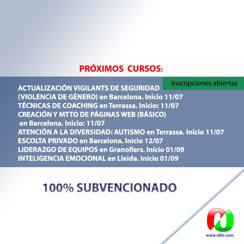 IDFO Formació i Orientació Professional tweet media