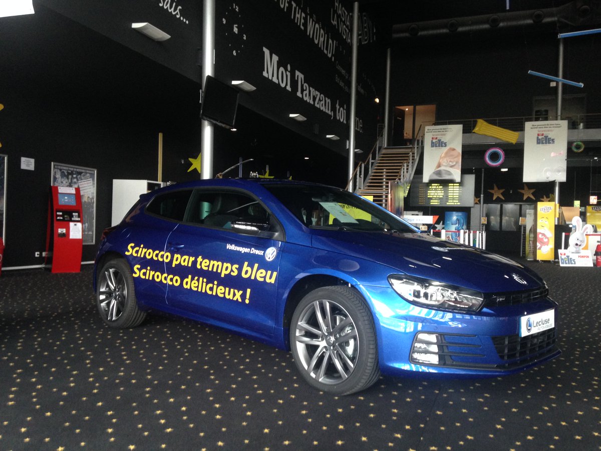 vw_dreux's tweet image. Notre Scirocco s'expose au Cinéma de Dreux #Camping3