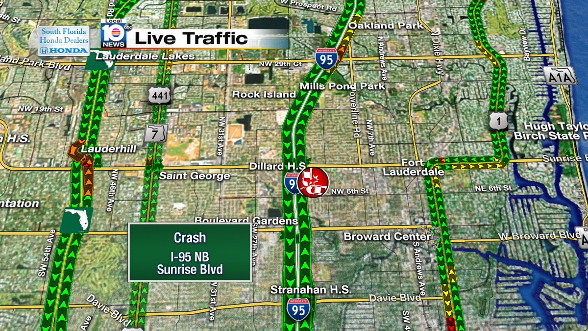 Crash on I-95 NB & Sunrise Blvd #TRAFFIC https://t.co/A9kBGK4fSf