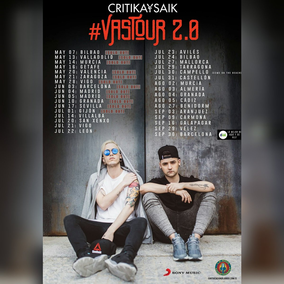 silvita_15's tweet photo. ⚠ CARTEL OFICIAL #VASTOUR2 ⚠
❗INCLUYENDO LA GIRA DE CADENA DIAL❗
❌ NO TE LO PUEDES PERDER ❌ https://t.co/T699vp5zgr